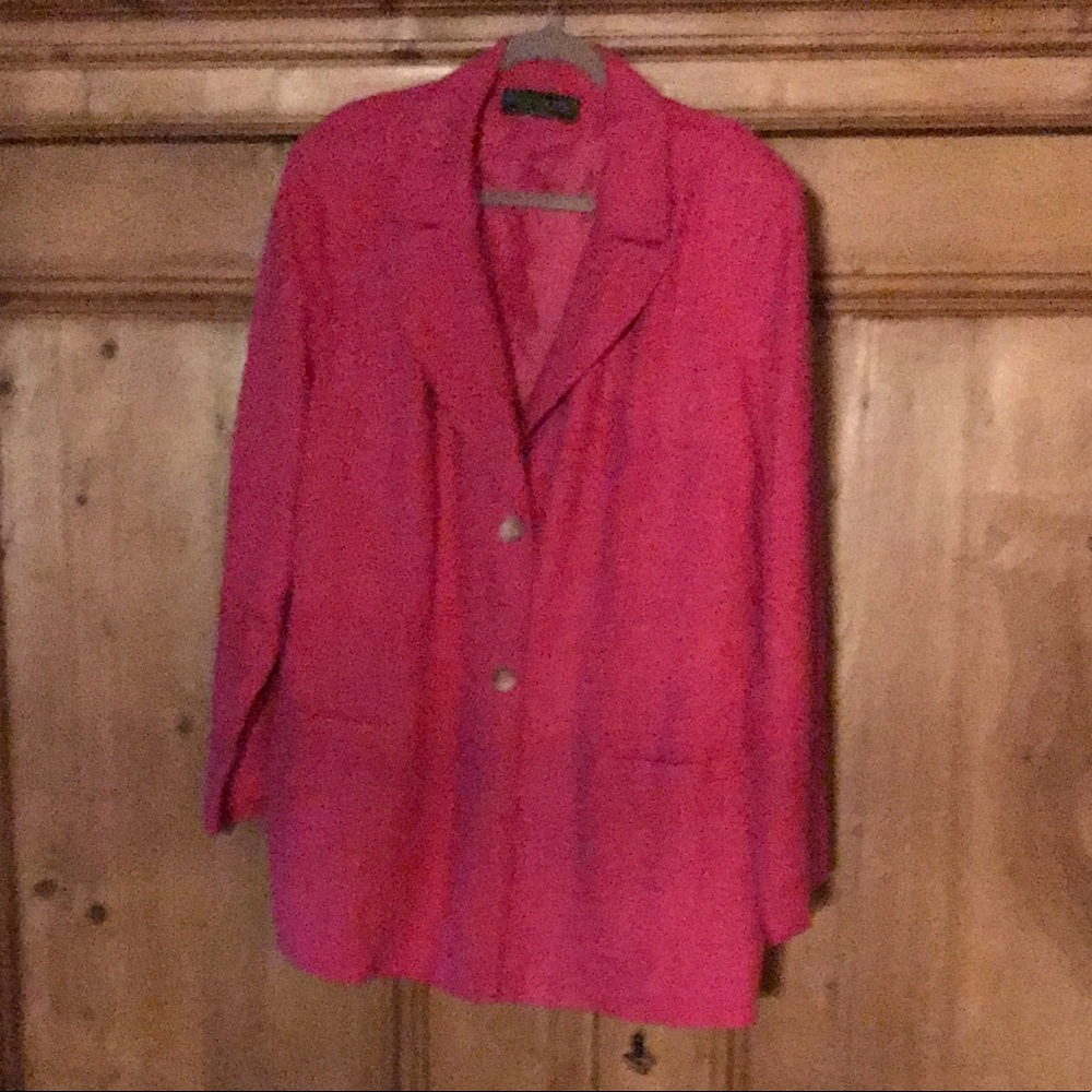 Hot Pink Linen Jacket